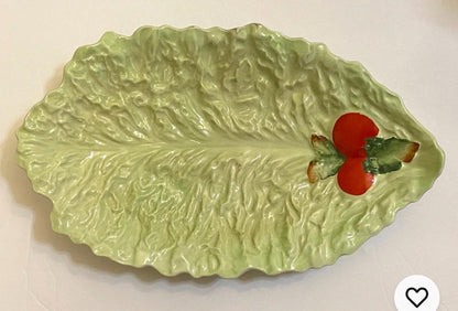 Cabbage leaf platter green Carltonware serving dish green cabbage plate