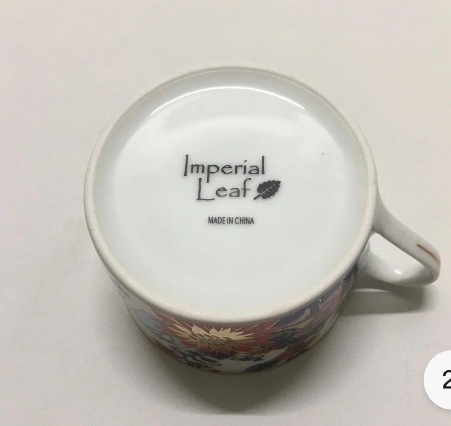 Tobacco Leaf Imperial place setting dinner plate salad plates cup saucer vintage tobacco leaf china