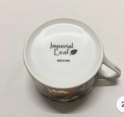 Tobacco Leaf Imperial place setting dinner plate salad plates cup saucer vintage tobacco leaf china