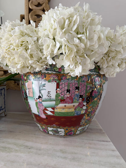 Rose medallion Planter fish pot Famille rose planter jardinare