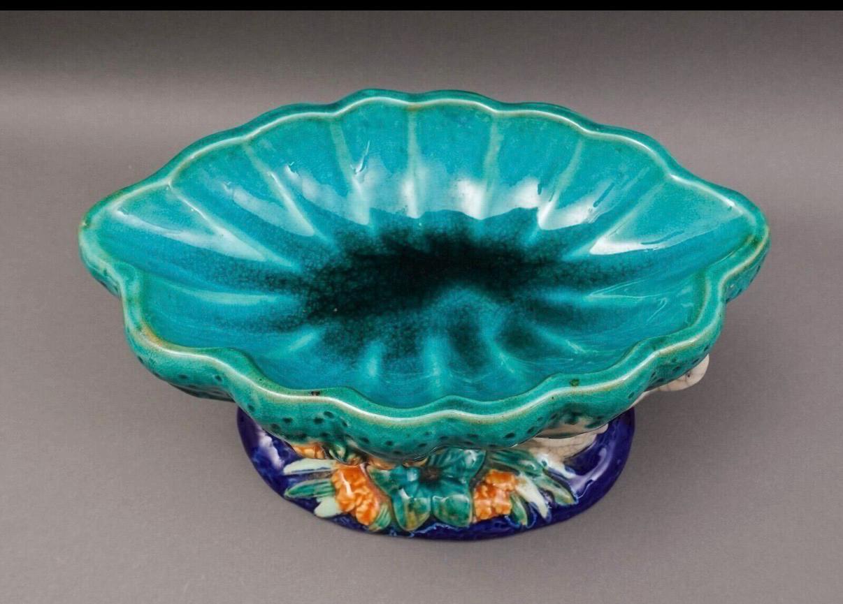 Majolica Elephant jardinare planter Majolica planter pot