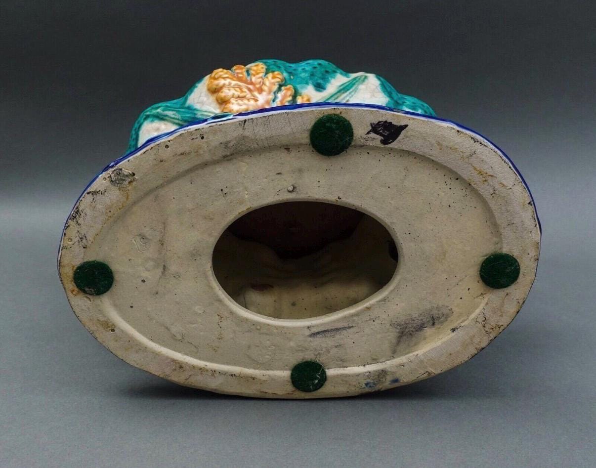 Majolica Elephant jardinare planter Majolica planter pot