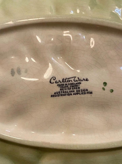 Cabbage leaf platter green Carltonware serving dish green cabbage plate