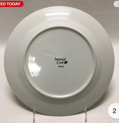 Tobacco Leaf Imperial place setting dinner plate salad plates cup saucer vintage tobacco leaf china