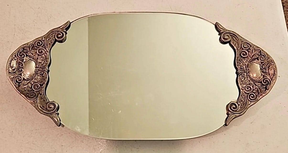 silver vanity tray