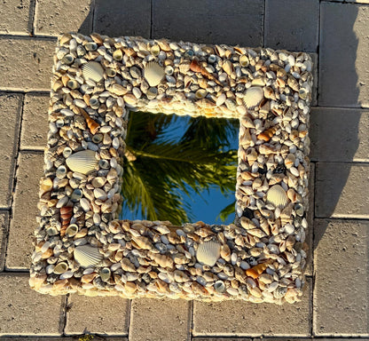 Shell Mirror vintage seashell mirror one rectangle and one square sold separately