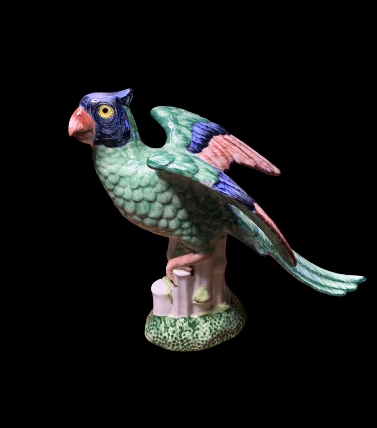 Birds pair porcelain Chelsea House made in Italy vintage pair of birds