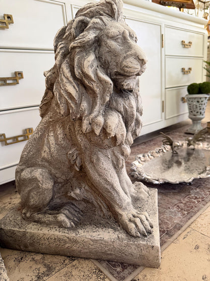 Lion Guardian statue pair of vintage guardian entryway lions