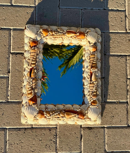 Shell Mirror vintage seashell mirror one rectangle and one square sold separately