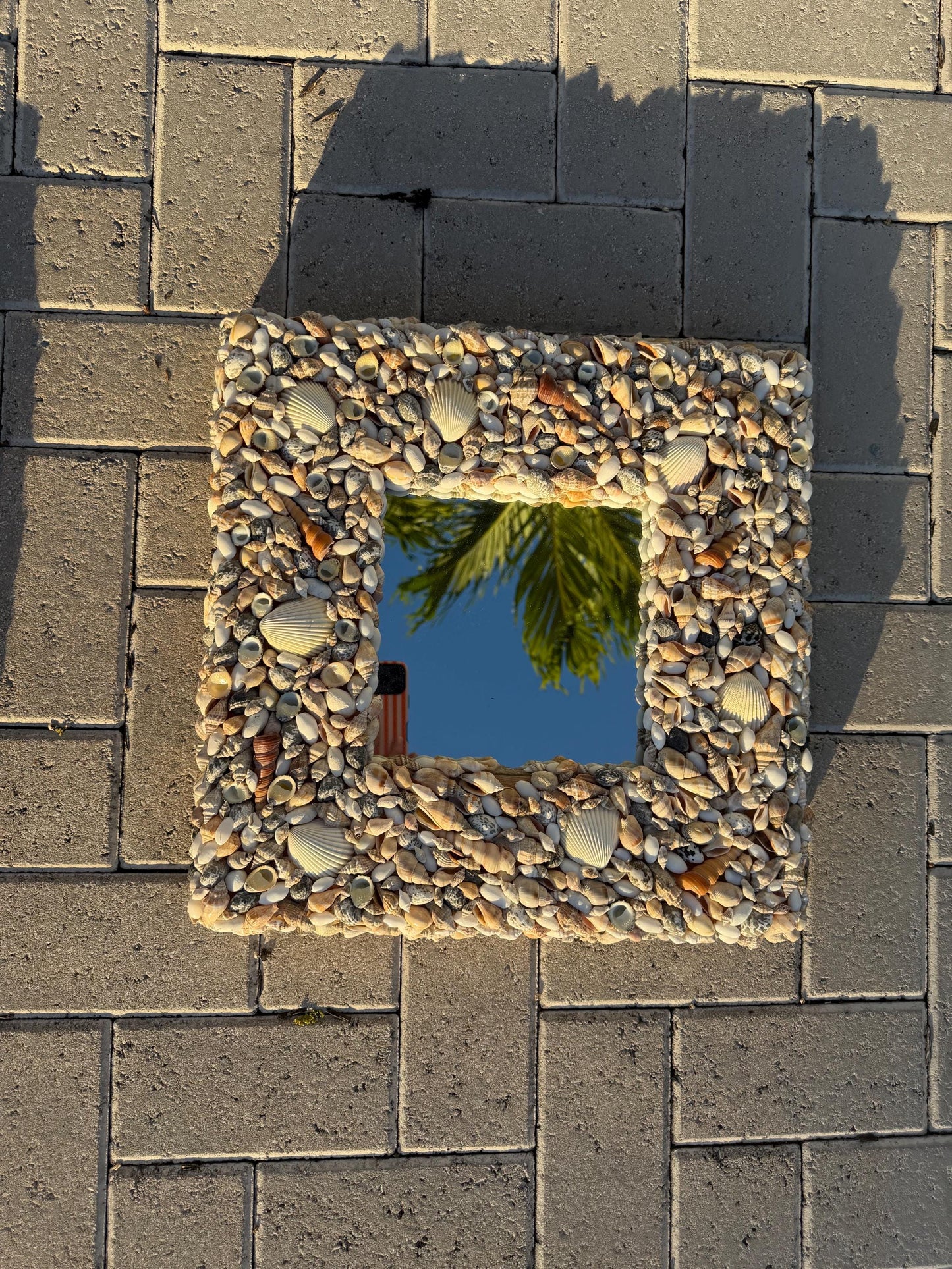 Shell Mirror vintage seashell mirror one rectangle and one square sold separately