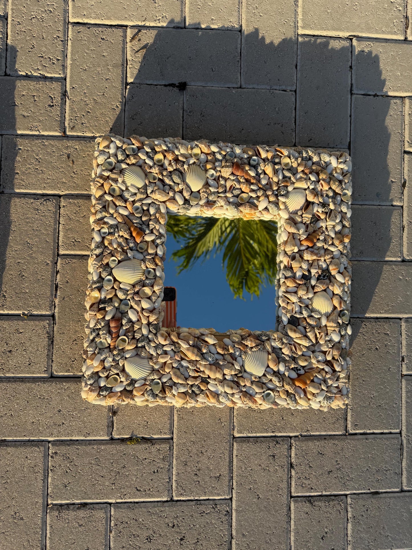 Shell Mirror vintage seashell mirror one rectangle and one square sold separately