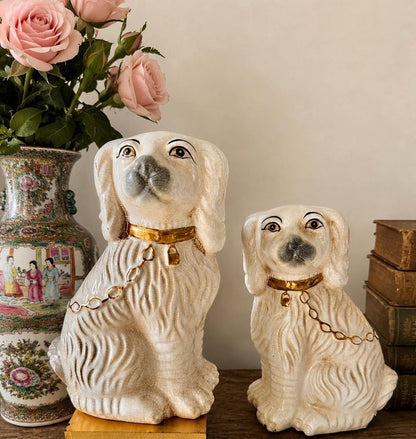 staffordshire dogs white
