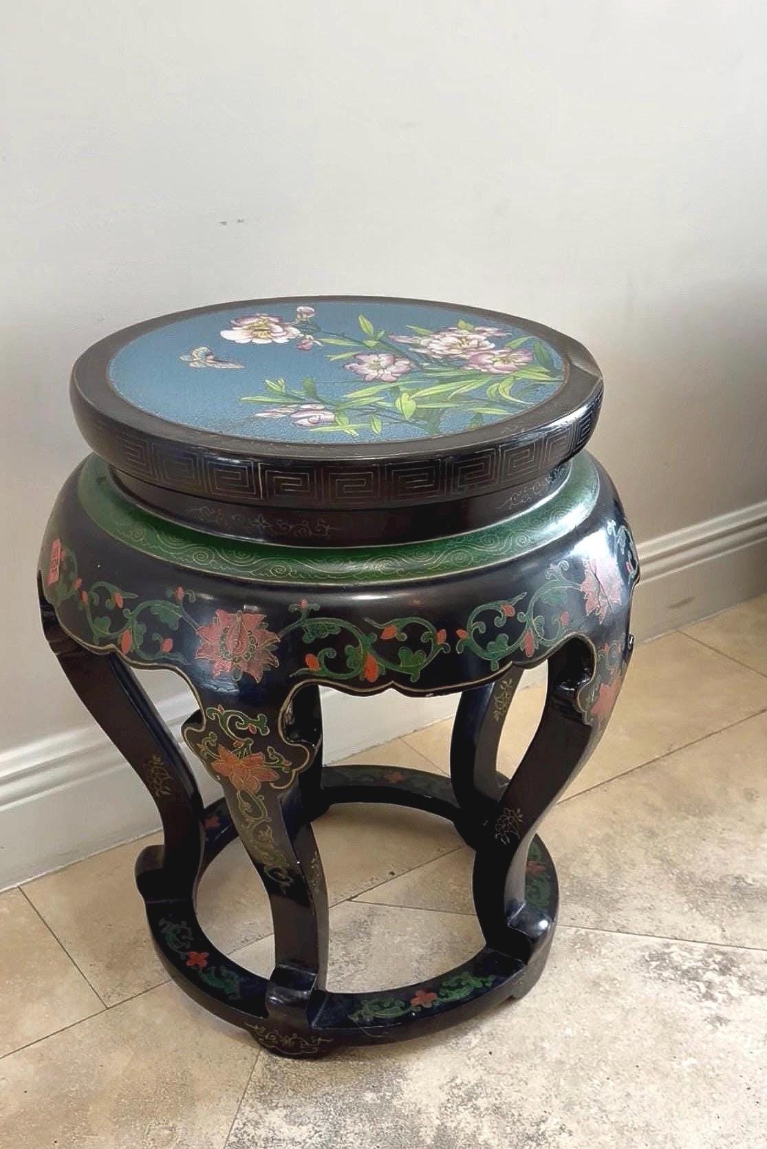 gold inlay lacquer table