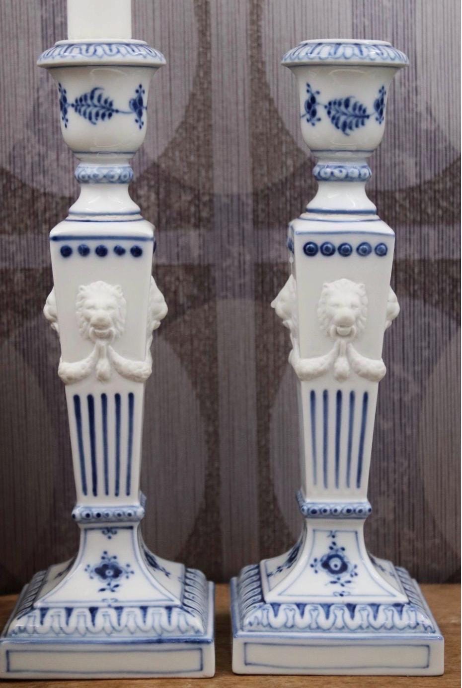 Denmark lion candlesticks