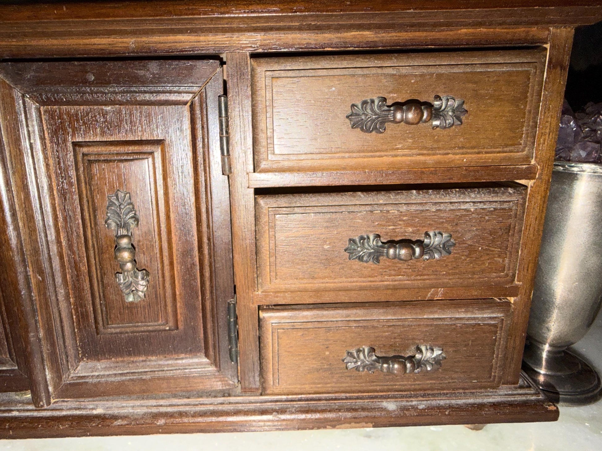 large wood jewelry box