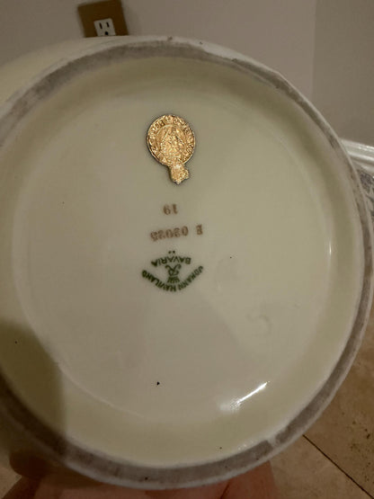 Johann haviland vase vintage rose vase with gold trim cottage decor