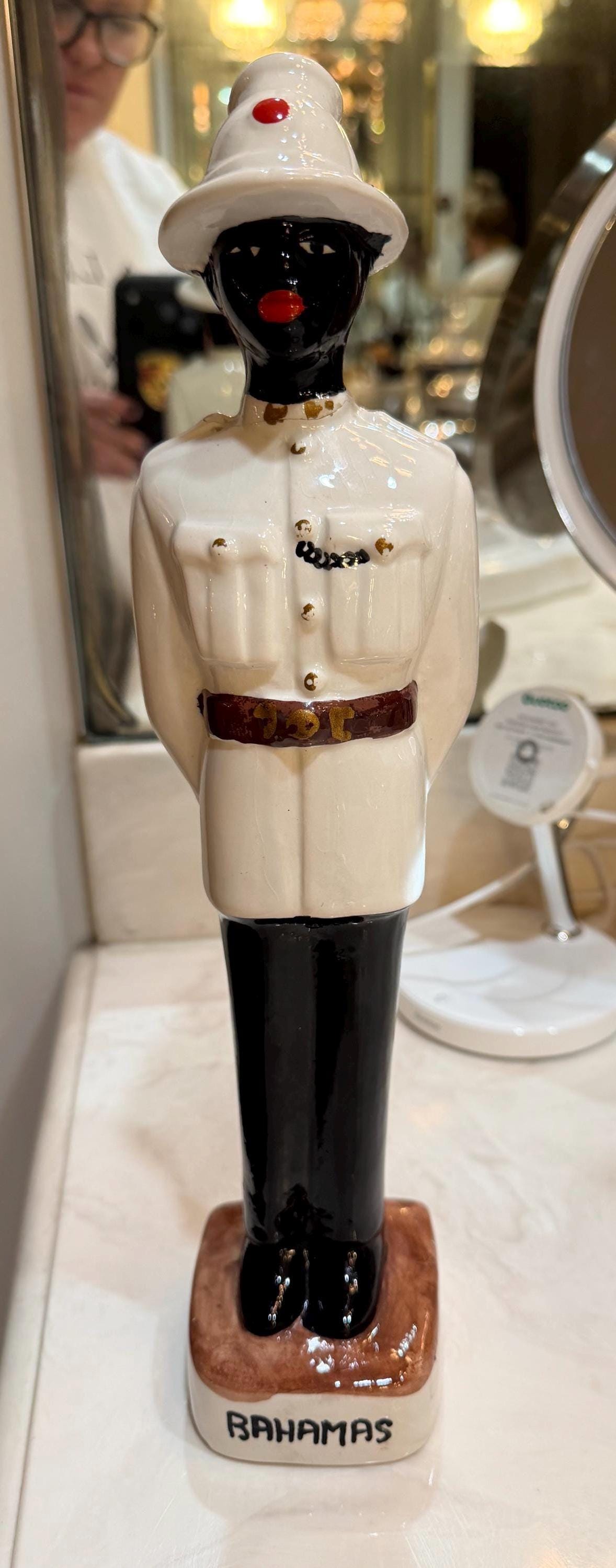 Garnier Liqueur Decanter Policeman Of The World Bahamas Edition Vintage Rare 1970 Bottle Empty Collectible