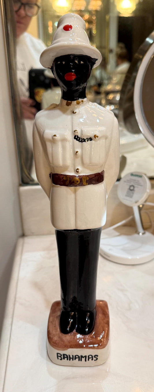 Garnier Liqueur Decanter Policeman Of The World Bahamas Edition Vintage Rare 1970 Bottle Empty Collectible