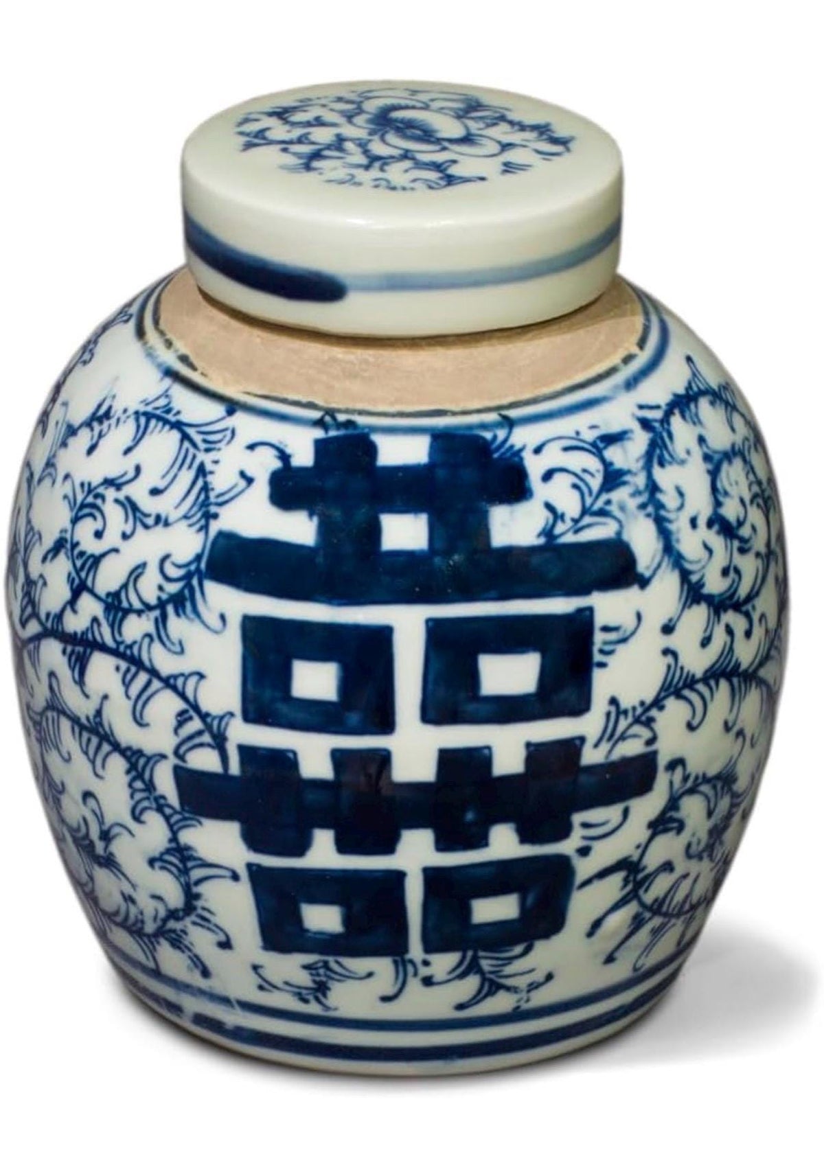 Double happiness ginger jar Blue White Gsnger jar blue white collection jar