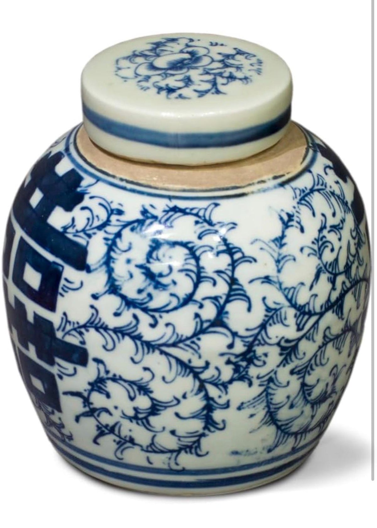 Double happiness ginger jar Blue White Gsnger jar blue white collection jar