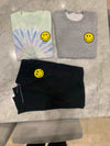 Smiley Face Joggers , Black Pocketed Joggers