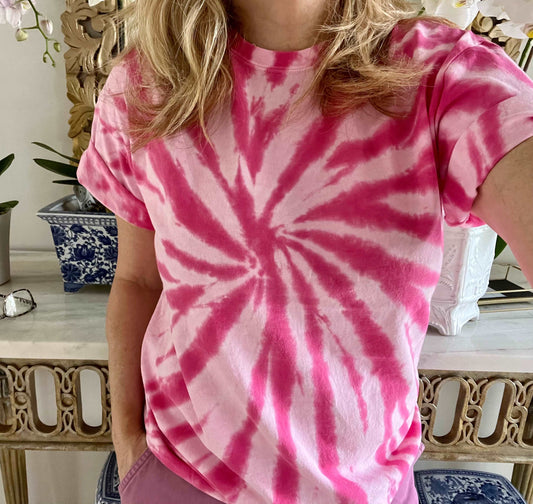 Pink Bubblegum Tie Dye T Shirt