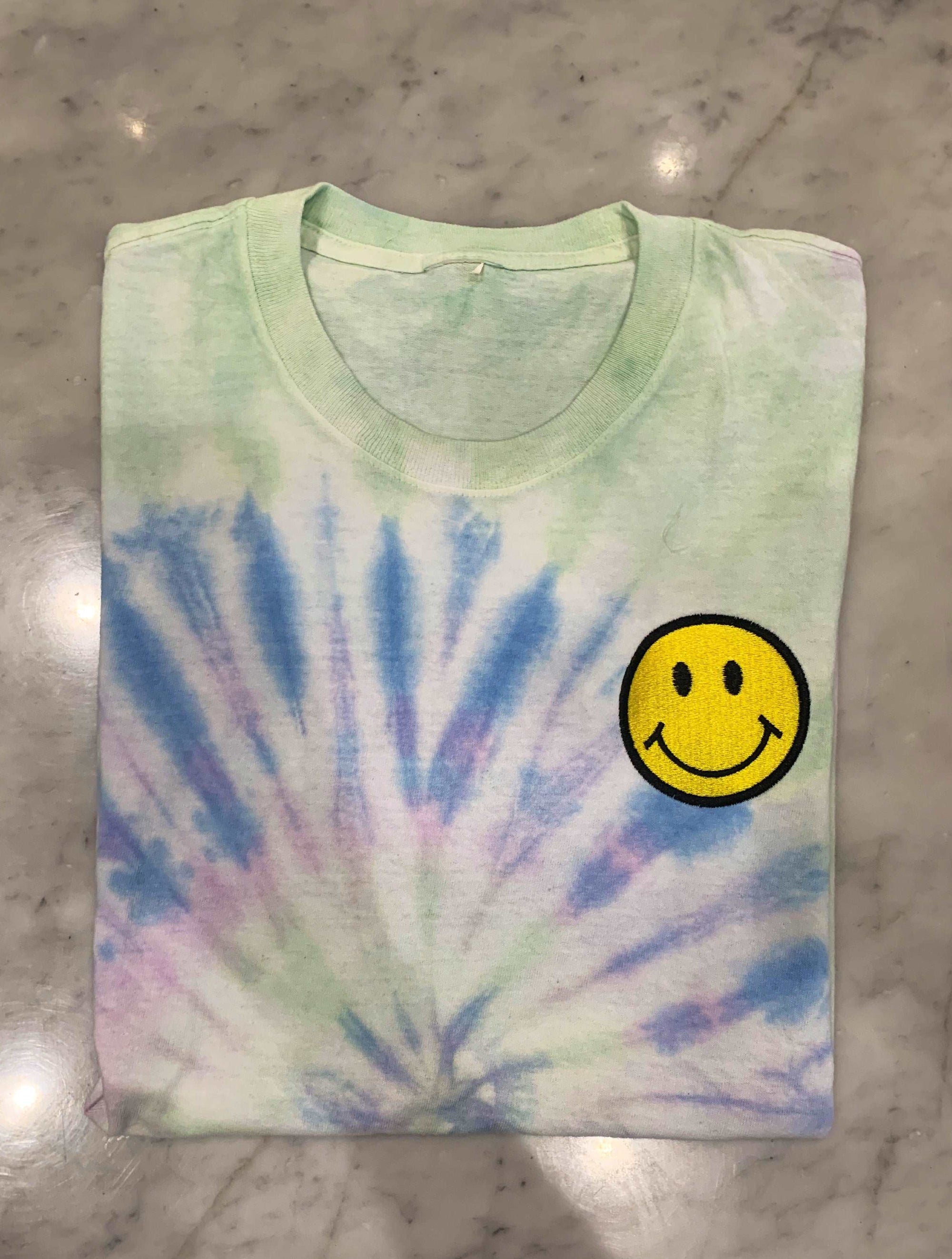 Smile Tie Dye Shirt, Pastel Tie Dye T Shirt , Be Happy Shirt