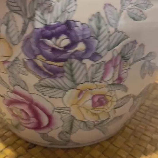 Fish Pot Planter Asian Jardinare Floral Planter Chinese import