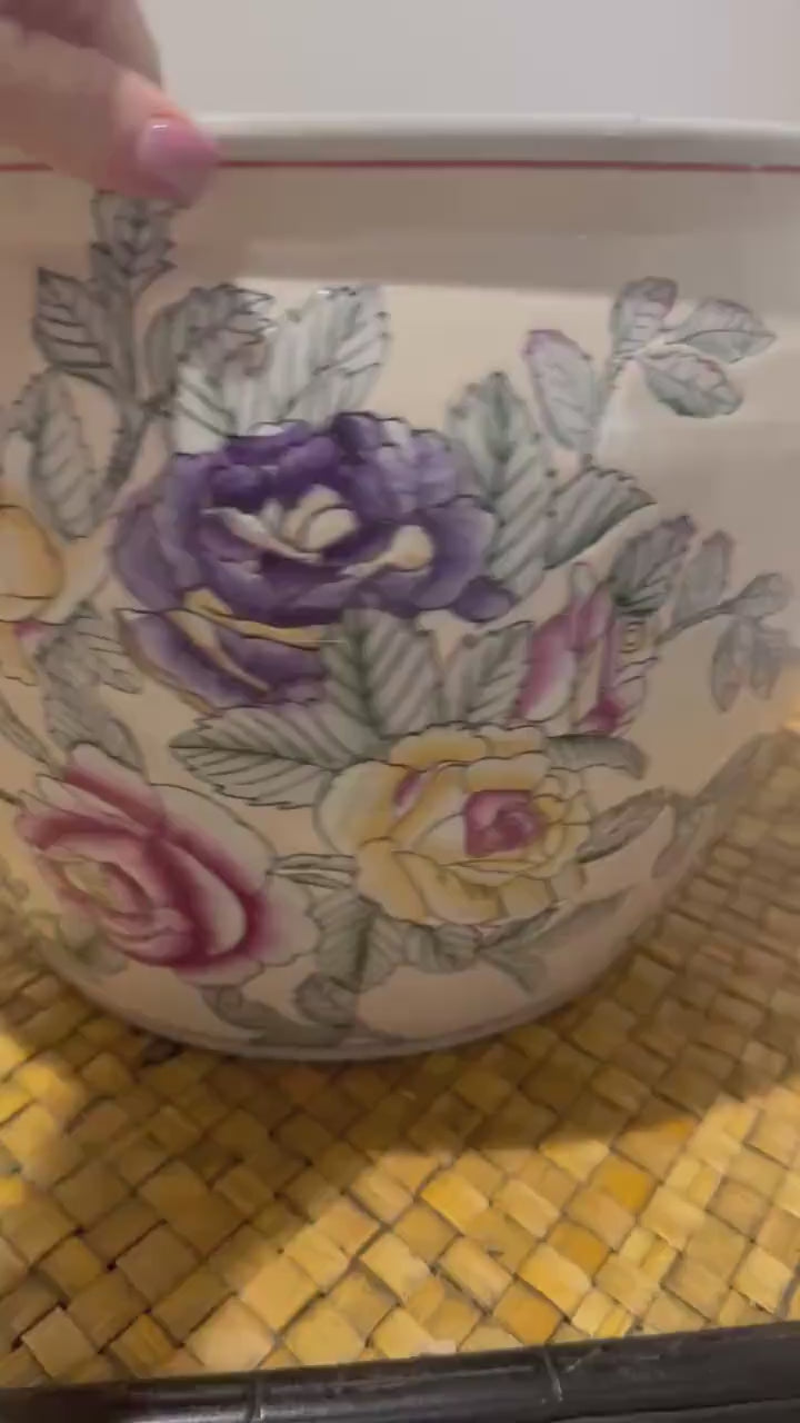 Fish Pot Planter Asian Jardinare Floral Planter Chinese import