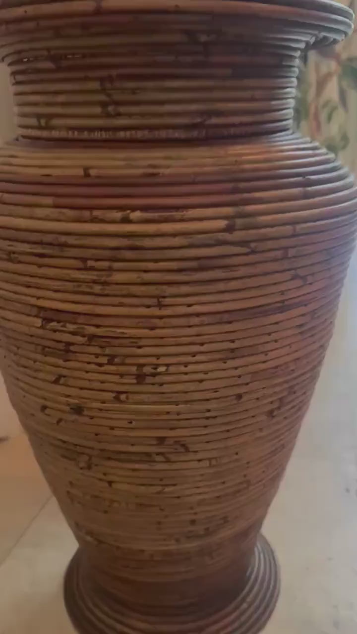 Pencil Reed Floor Vase Gabrielle Crespi Vintage and stunning Pencil Reed