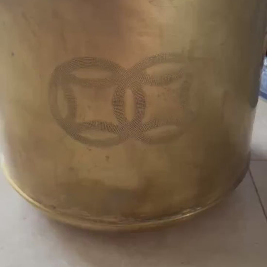Brass Planter Double Happiness Planter Vintage Brass planter