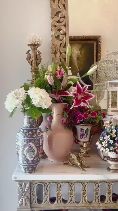 pagoda bird cage wood and metal white with Lemon yellow accents Palm Beach Regency Chinoserie