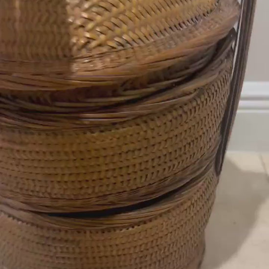 Basket bamboo Storage Vintage tiered Wedding basket Chinese basket for decoration