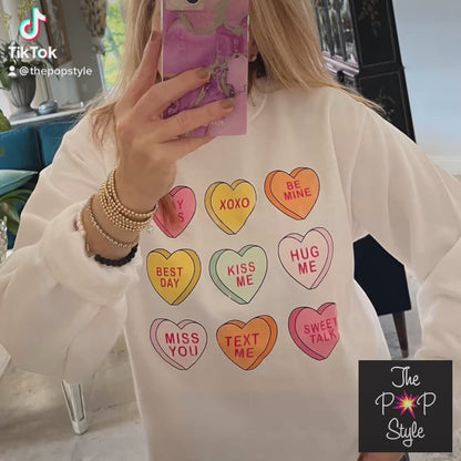 Heart Shirt, Retro Conversation Heart Shirt