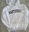 Nantucket Pink Cropped Hooded Sweatshirt, Prep Style Apparel, Collegiate Sweatshirt, Cape Cod Shirt, Nantucket Souvenir Shirt