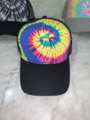 Tie Dye Trucker Hat/ SnapBack hat / neon tie dye cap