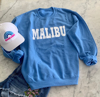 Malibu Sweatshirt, Malibu Surf Shirt, California Souvenir Shirt, Malibu Souvenir Shirt