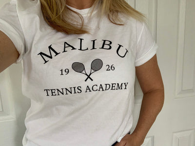 Malibu Tennis Shirt, California Souvenir Shirt, Tennis Sweatshirt, California Tennis Shirt