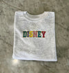 Youth Disney Pastel Embroidered Sweatshirt, kids Disney shirt, Disney trip shirt