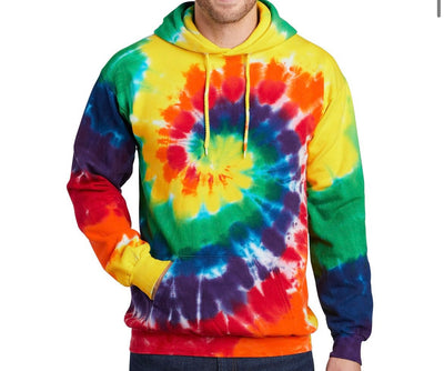 Rainbow Tie Dye Sweatshirt Hoodie , Unisex Tie Dye Hoodie