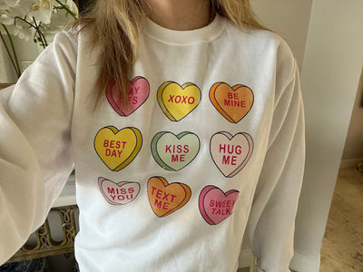 Vintage Style Valentines Day Shirt, Valentines Day Gift, Retro Candy valentines , Conversation heart shirt, xoxo shirt