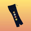 Retro Flower Joggers , Smiling Flowers Sweatpants with pockets