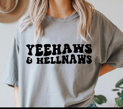 Hellyaw and Hellnaw Shirt, country music shirt, cowgirl shirt. Hell yes and hell no shirt