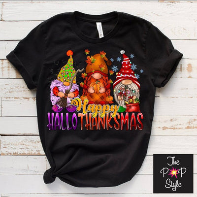 Happy HalloThanksMas Shirt, Happy Halloween Tee , Happy Troll Shirt, Combo Holiday Shirt, Cute Holiday Troll Shirt, Troll Lover Shirt,