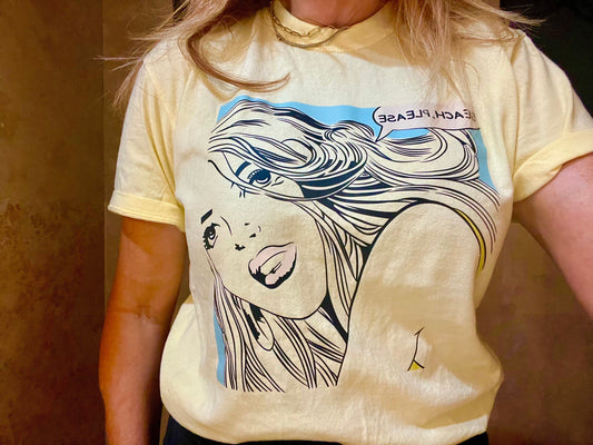 Beach Please Shirt. Vintage Beach Shirt. Vintage Cartoon Shirt.