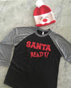 Santa Ready Baseball Triblend T Shirt