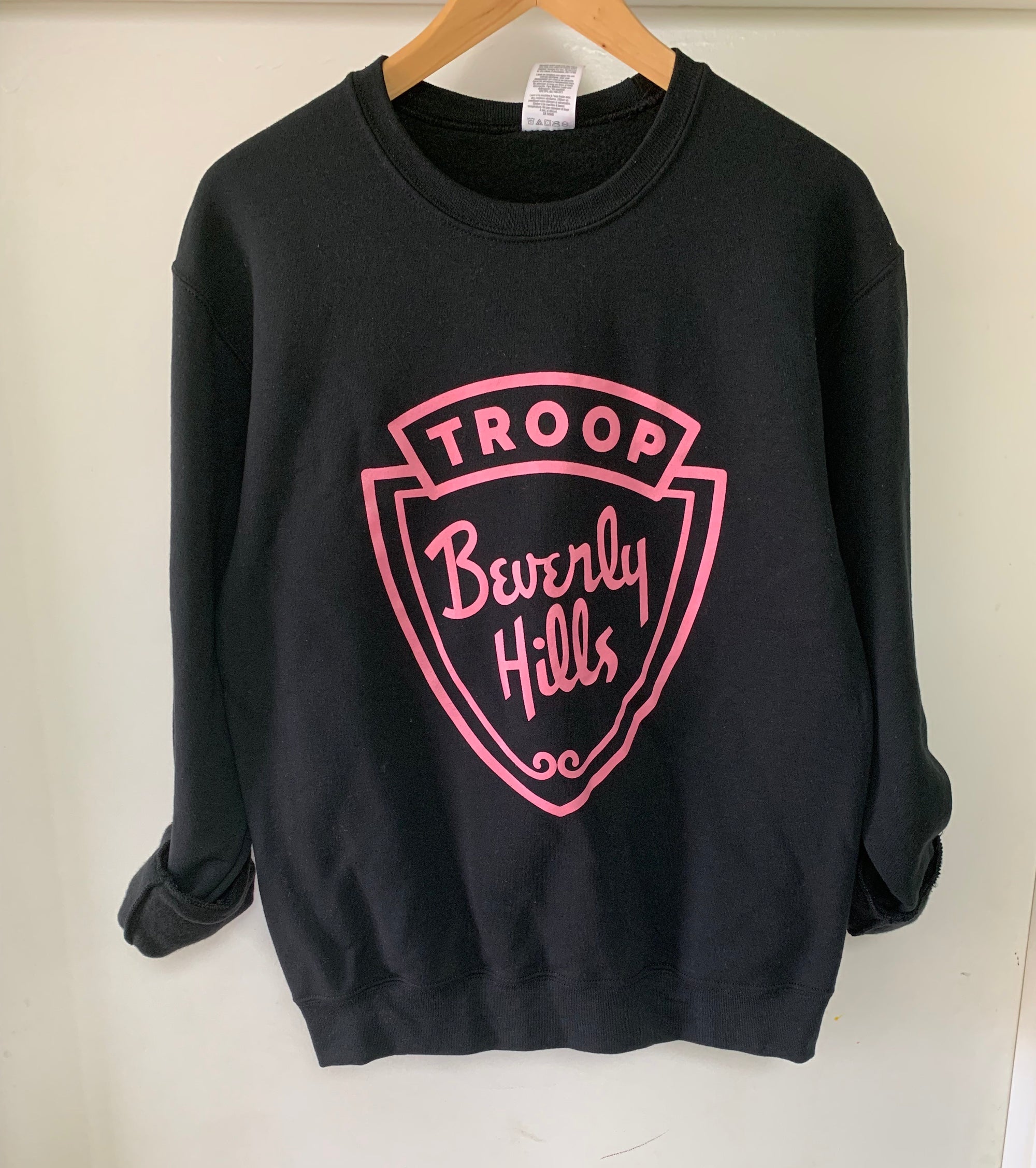 Troop Beverly Hills Black Phyllis Neffler  Pullover Sweatshirt