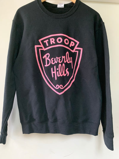 Troop Beverly Hills Black Phyllis Neffler  Pullover Sweatshirt